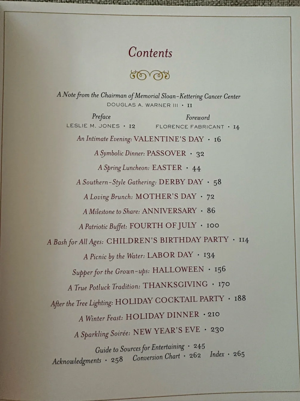 Park Avenue Potluck Celebrations HC Rizzoli Memorial Sloan Kettering 2009